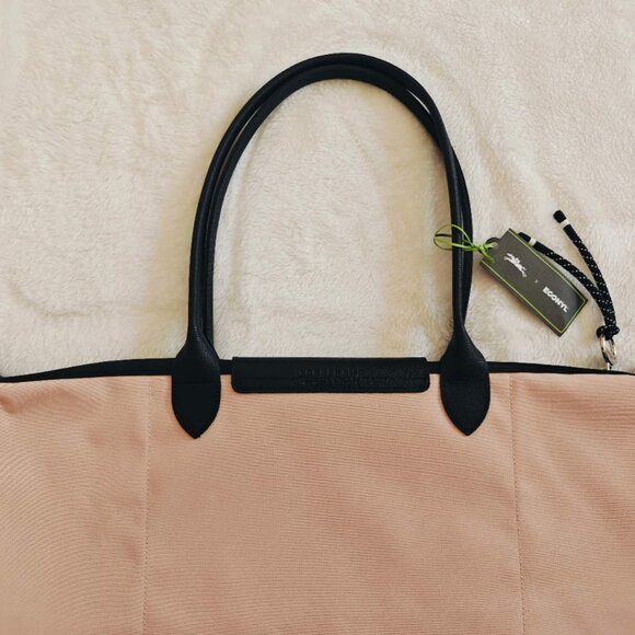 New Longchamp Le Pliage Energy L Tote Bag Beige Light Pink - Picture 9 of 11